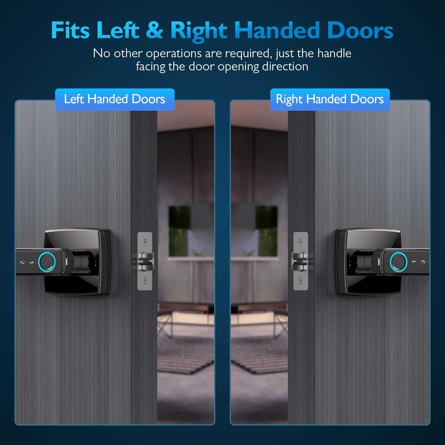 apploki fingerprint door lock keyless entry door lock with bluetooth - Image 5