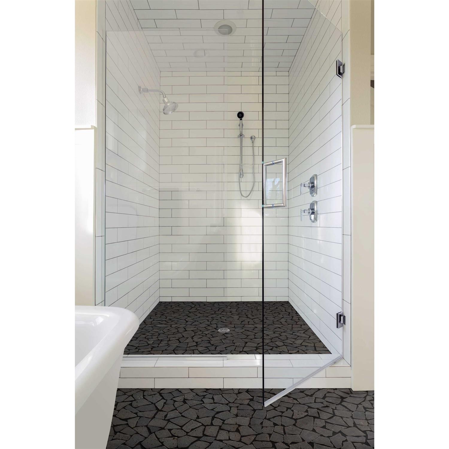 Tile Connection Fit Tile White 11 in. x 11 in. x 9.5 mm Indonesian Marble Mesh-Mounted Mosaic - Image 5