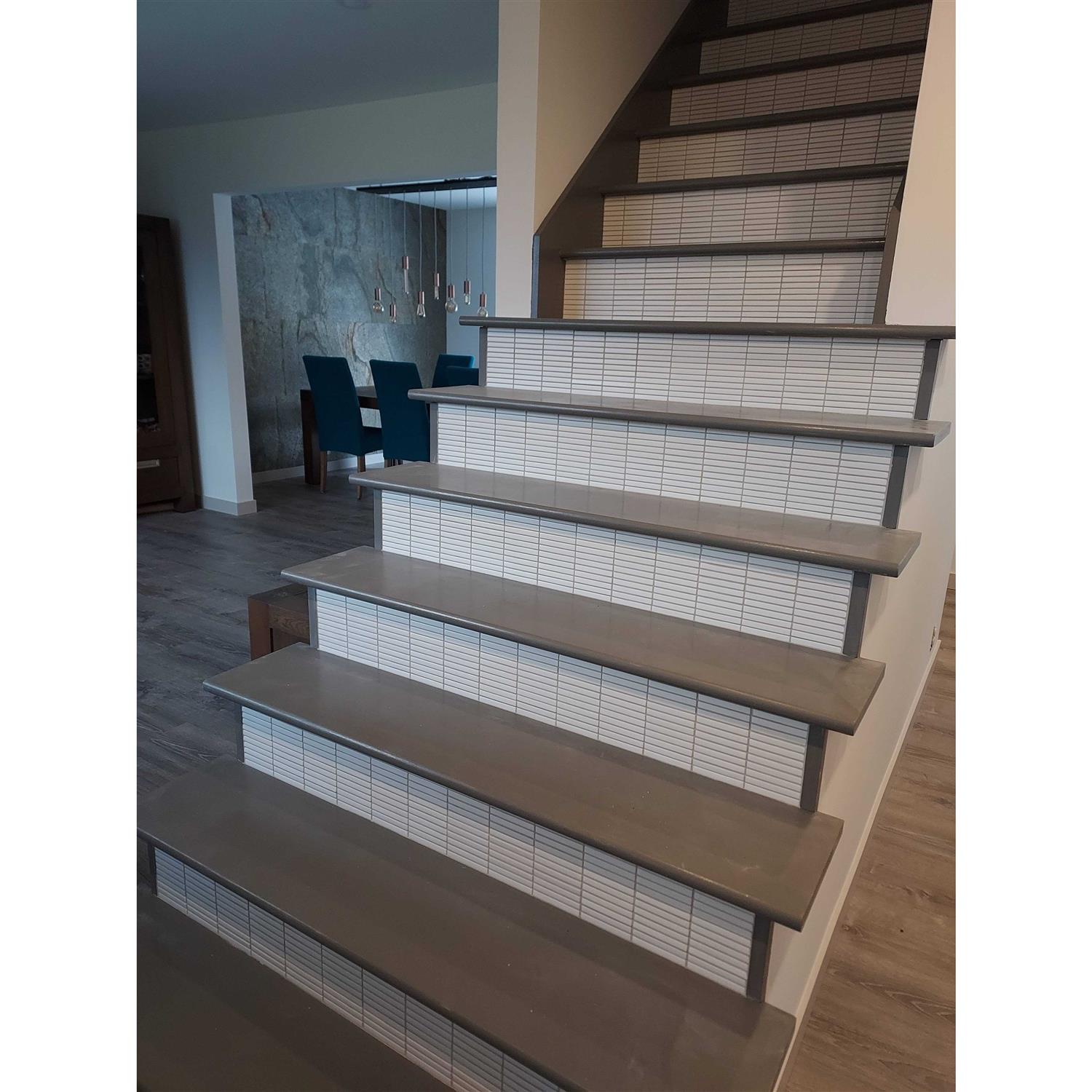 6 x 1 Straight Edge Porcelain Grid Mosaic Sheet Tile The Mosaic Factory - Image 3