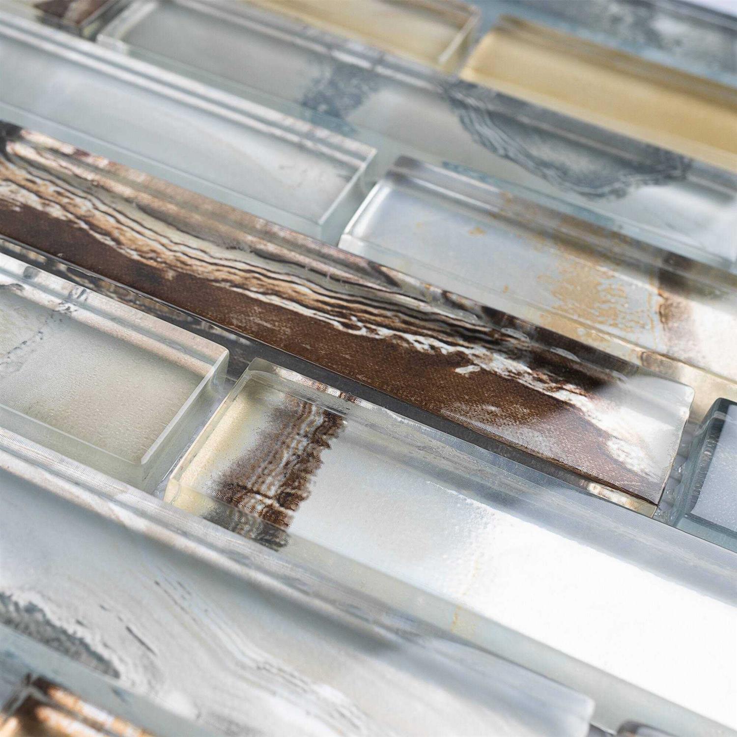 Supreme Tile TileGen. Sahara Glass Mosaic in Blue Wall Tile - Image 5