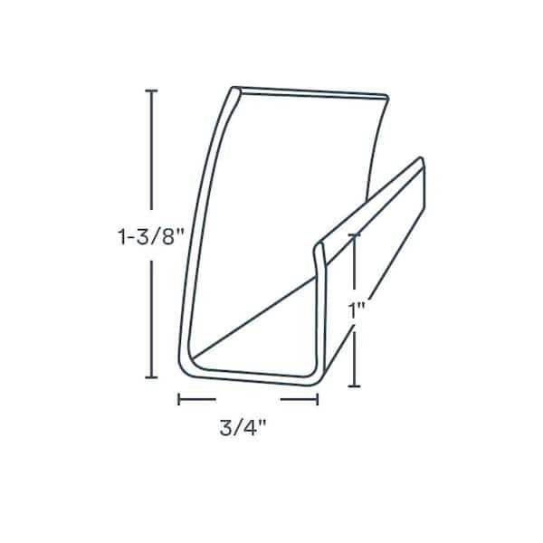 Trusscore 3/4 in. x 1-3/8 in. x 8 ft. Slatwall J Channel White PVC Trim - Image 3