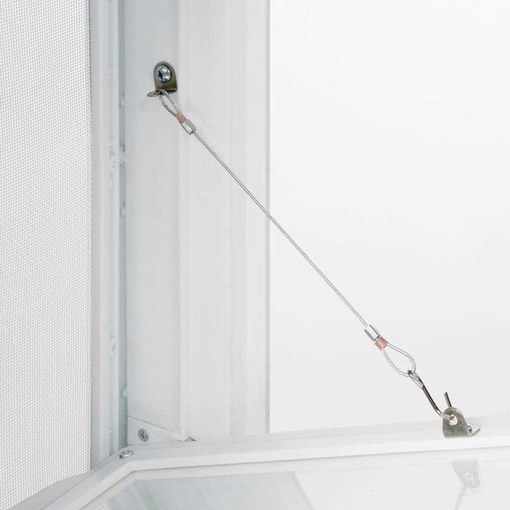 dopadeals 15.75 in. x 15.75 in. Hopper Vent with Screen for Glass Block Windows - Image 3