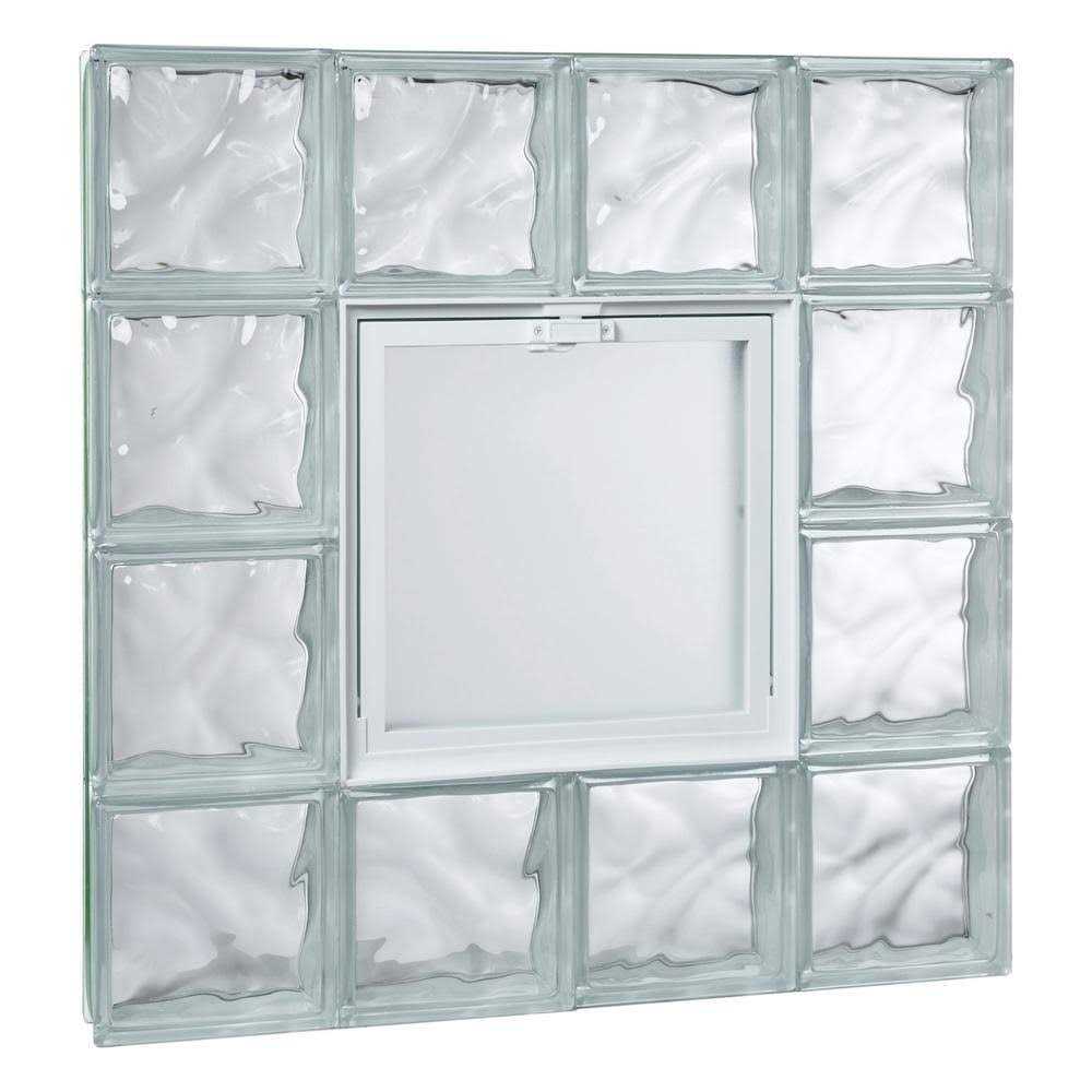 dopadeals 15.75 in. x 15.75 in. Hopper Vent with Screen for Glass Block Windows - Image 5