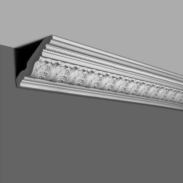 American Pro Decor 6 in. Long Acanthus and Dots Polyurethane Crown Moulding Sample - Image 5