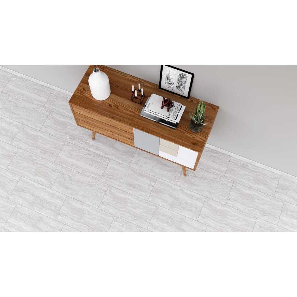 Style Selections Torin Gray 12-in x 24-in Polished Porcelain Marble Look Tile JJ-TLL - Image 4