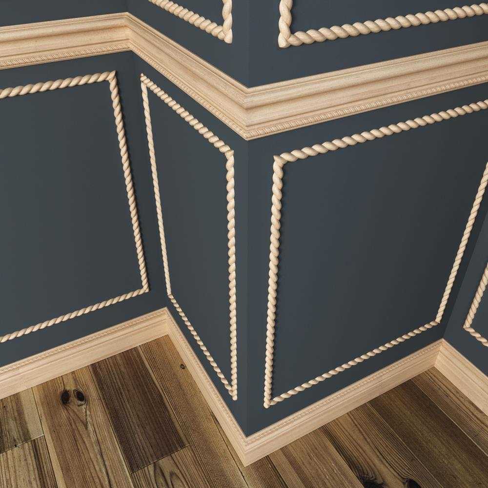 Ornamental Mouldings 96 in. White Hardwood Rope Trim Moulding - Image 2