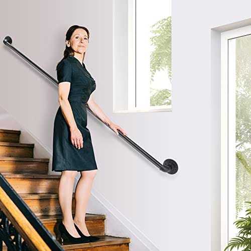 Seeutek Staircase Handrails Handrails for Indoor Stairs Stair Railing Hand Railings for Stairs Metal Railing - Image 3