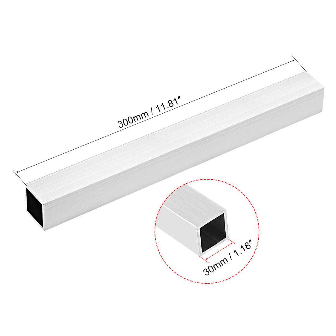6063 Aluminum Square Tube Seamless Straight Tubing Harfington - Image 3