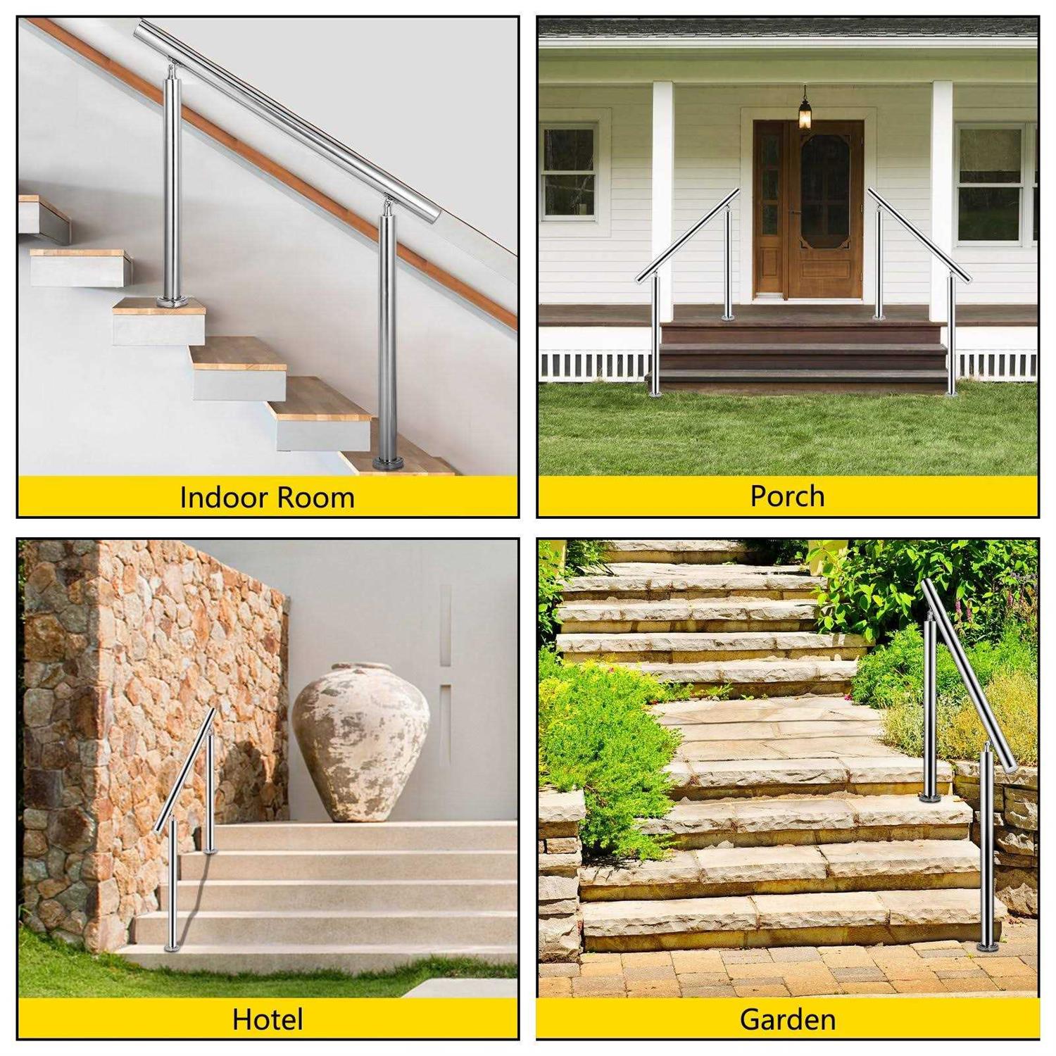 VEVOR Stainless Steel Handrail Handrail for Outdoor Steps Fits Steps - Image 5