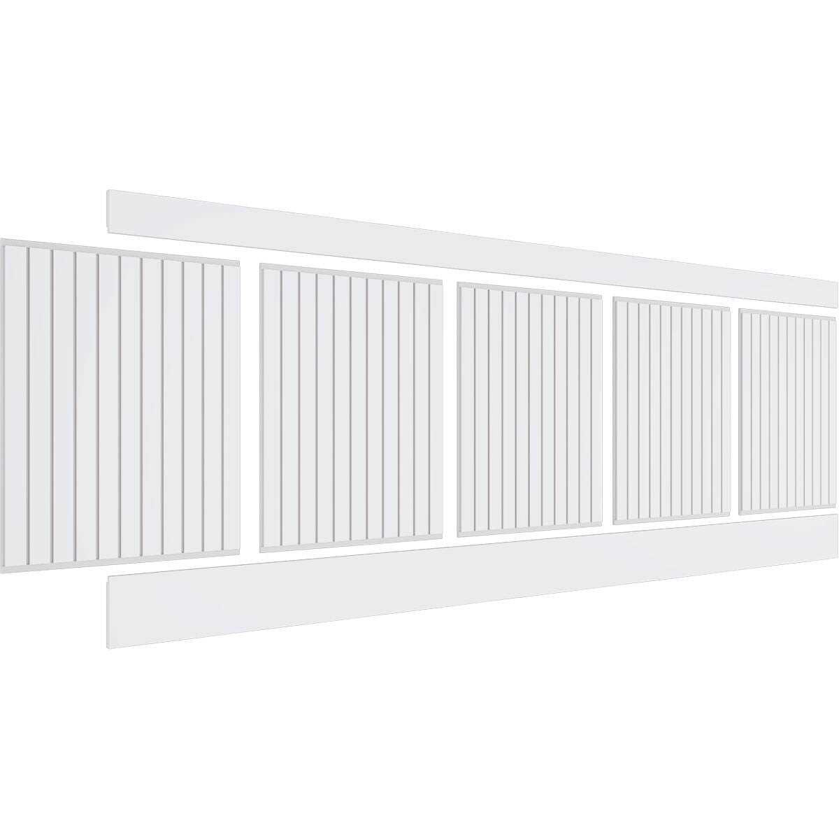 Beadboard PVC Wainscot Paneling Kit Ekena Millwork