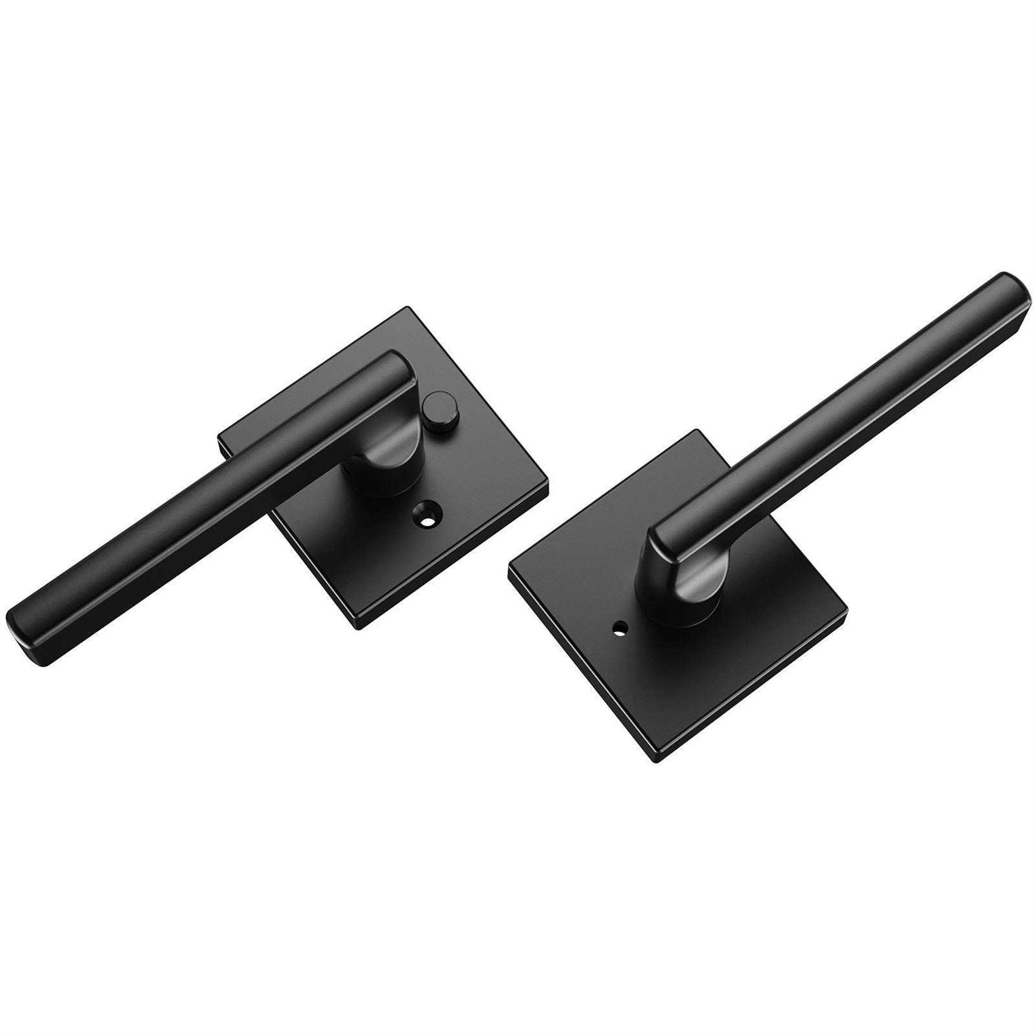 VEVOR Privacy Door Handle, 10 Pack Matte Black Door Lever, Left or Right Handing Reversible Lever with Keyless Lock - Image 3