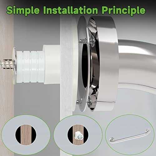 UniGlean Grab Bar Mounting Kit Grab Bar Anchors for Installing Grab Bar to Studs in Fiberglass Showers - Image 4