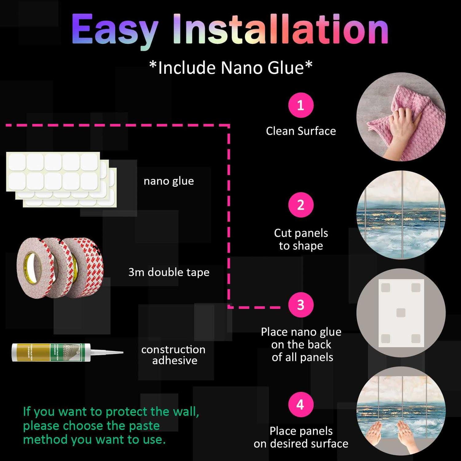 Bobobier Art Acoustic Panels with Self-Adhesive,48 x 32Inches Acoustic Wall - Image 5