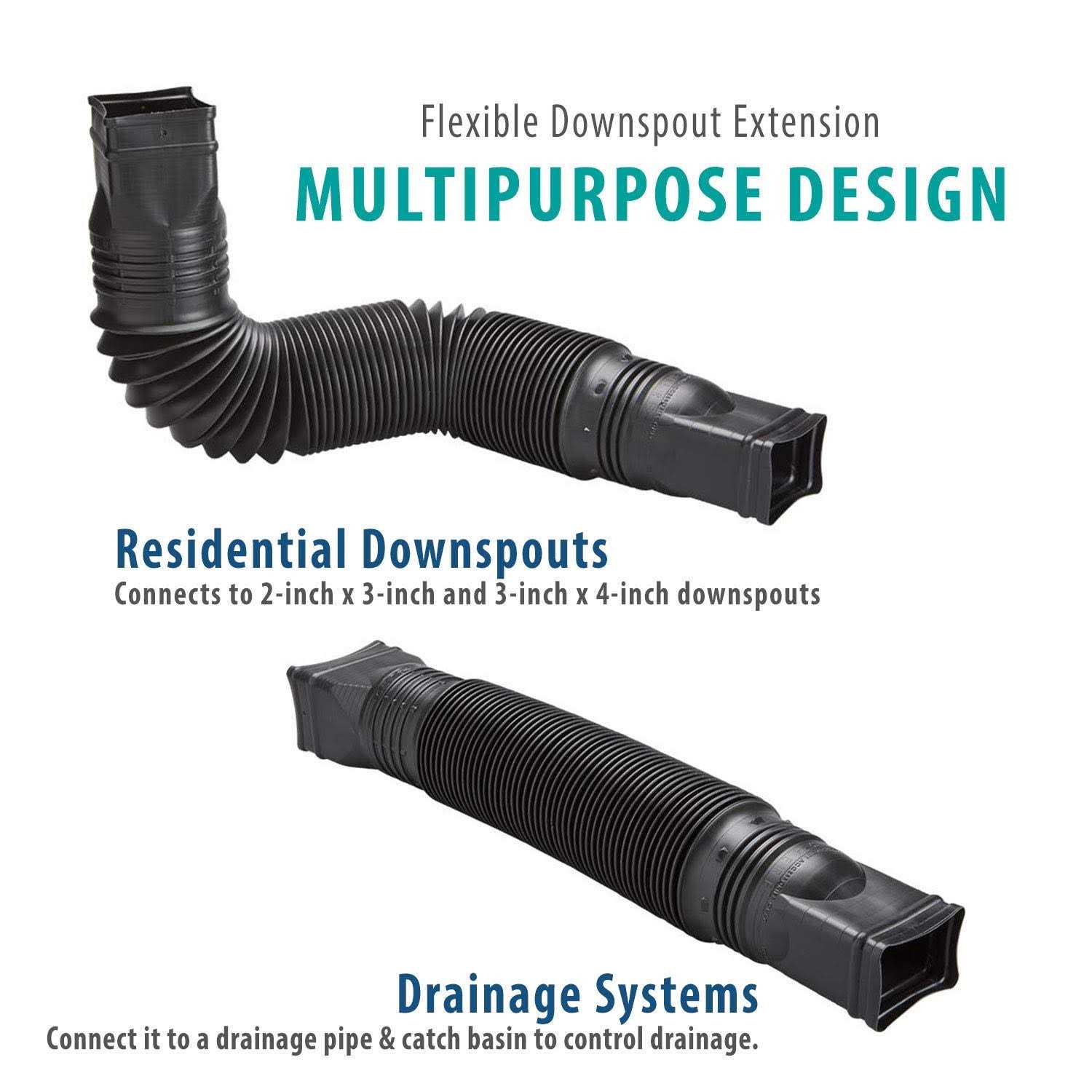 Amerimax Flexible Downspout Extension Gutter Connector Rainwater Drainage - Image 4