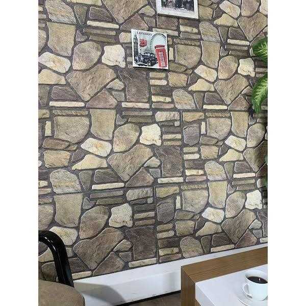 Dundee Deco Falkirk Uffcott II 39.4 in. x 19.7 Faux Stone Styrofoam 3D Decorative Wall Panel - Image 5