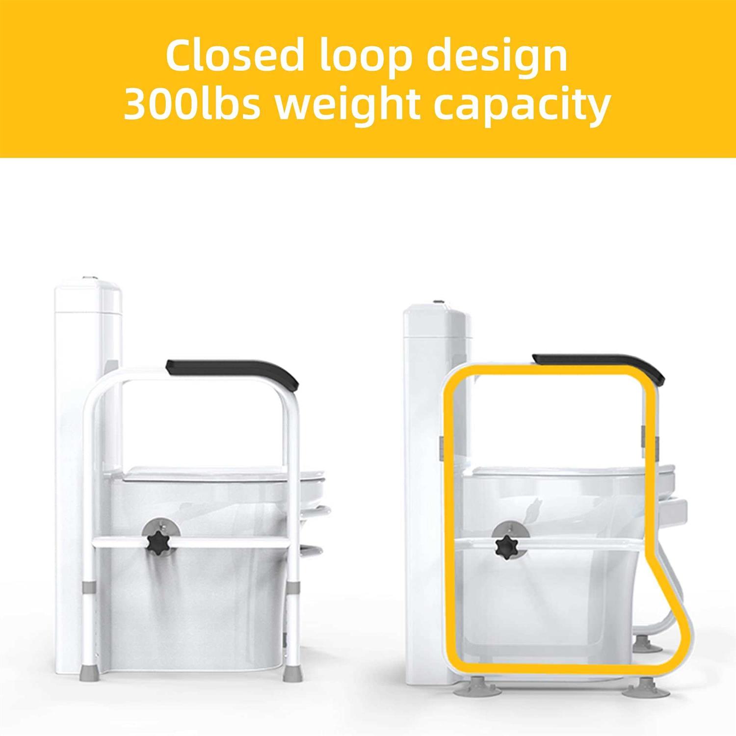 Toilet Safety Frame & Rails Stability Bathroom Handrails Assist Grab Bar Handles & Railings for Elderly - Image 4