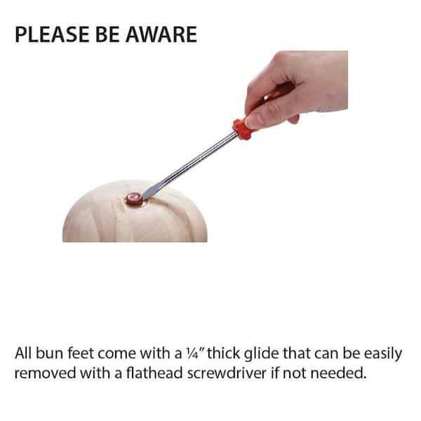 American Pro Decor Unfinished Solid Hardwood Square Bun Foot - Image 3