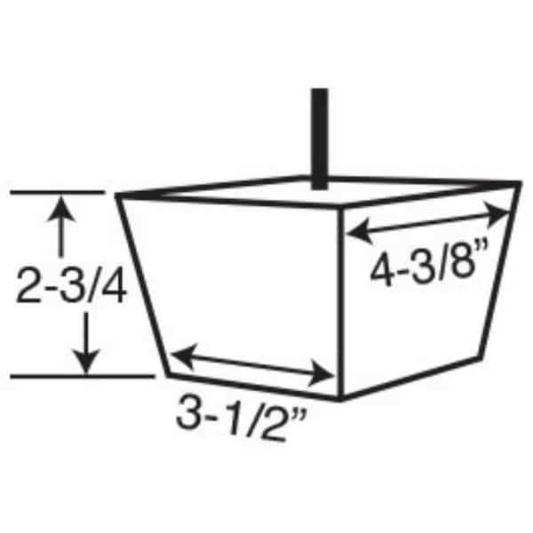 American Pro Decor Unfinished Solid Hardwood Square Bun Foot - Image 3
