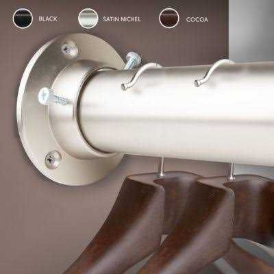 Rod Desyne 1.5 in. Adjustable Closet Rod and Socket Set - Image 2