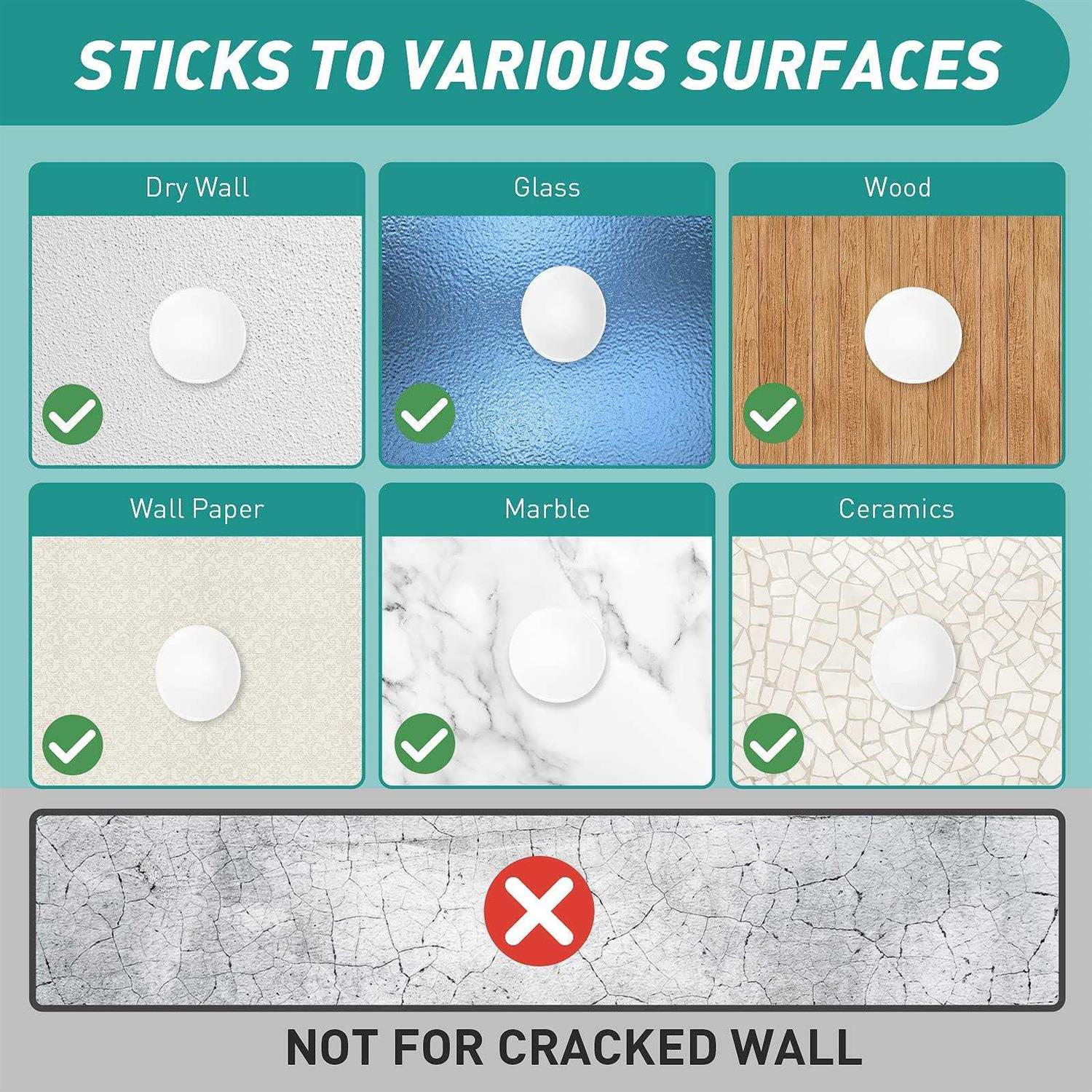 8PCS Door Stopper Wall Protector White Door Knob Wall Protector Strong Back Adhesive Door Wall Protector - Image 3
