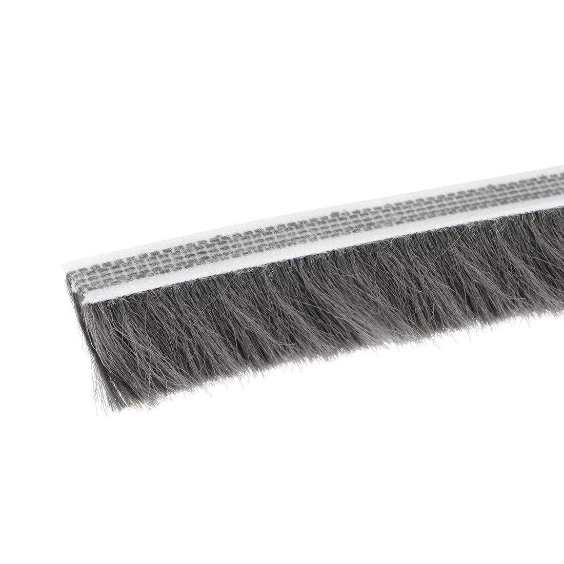 uxcell Brush Weather Stripping,Adhesive Felt Door Seal Strip Pile Weatherstrip Door Sweep - Image 3