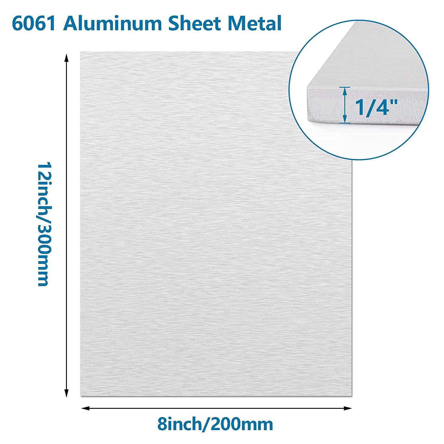 AODESTINY 1/4Inch Thick Aluminum Sheet 12” Heavy Duty Aluminum Sheets Plates with Protective Film - Image 4
