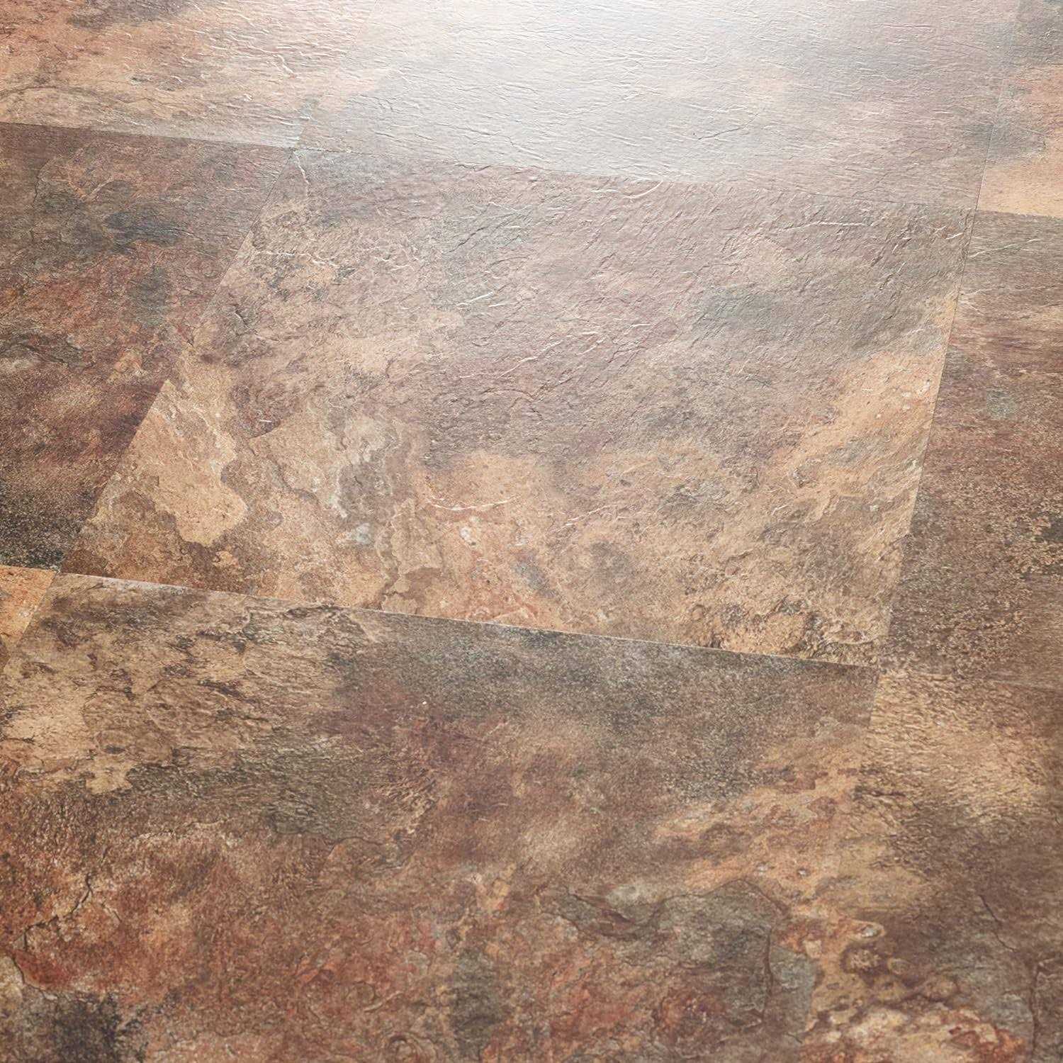 Achim Majestic Rustic Copper Slate 18x18 Self Adhesive Vinyl Floor Tile MJVT180410 - Image 5
