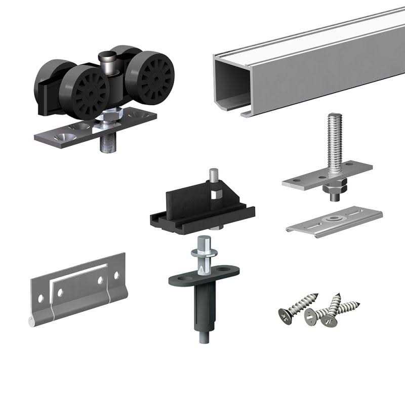 SLID'Up 150 Bifold Door Hardware Kit 59-Inch Track for 2 Folding Panels Up to 88lbs Each