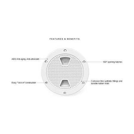 SEA FLO 4 8 White Circular Non Slip Inspection Hatch w/Detachable Cover - Image 4