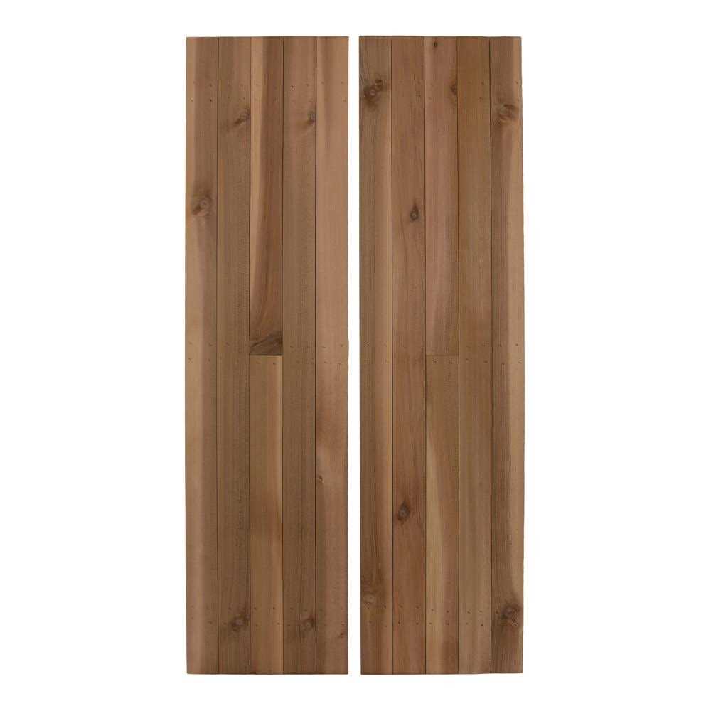 Design Craft Millworks Porter 15 in. x Cedar Board and Batten Shutters Pair - Image 3