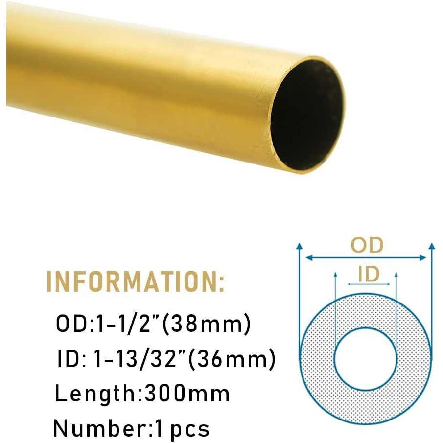 Tynulox H62 OD Brass Tube Wall × 300mm Length Brass Tubing Seamless Round Tubing - Image 4
