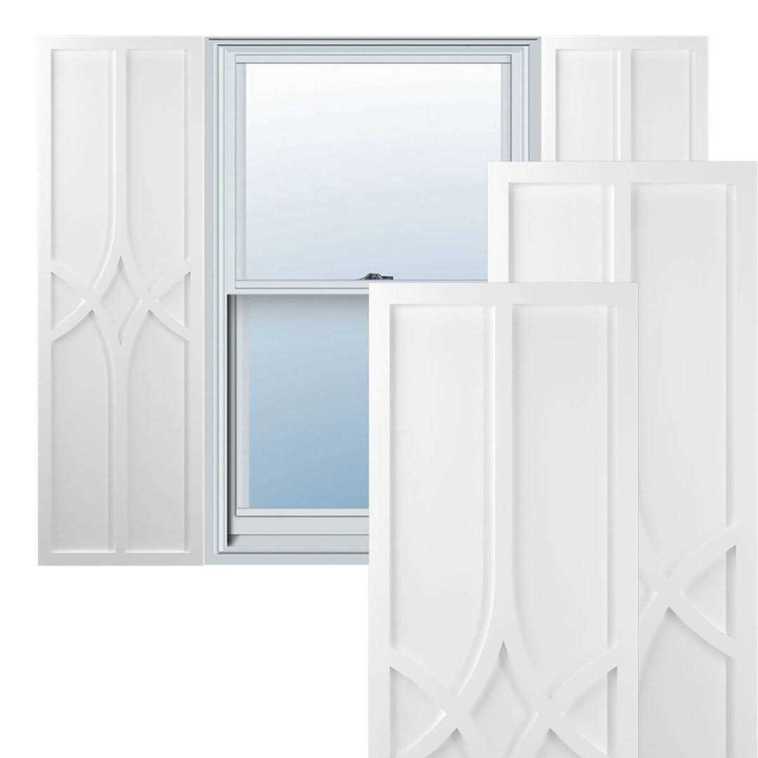 True Fit PVC Cedar Park Fixed Mount Shutters Ekena Millwork Height - Image 5