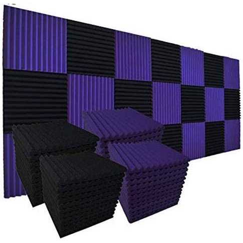 96 Pack Allxinlog Absorb the echo Acoustic Foam Panel Wedge Studio Soundproofing Wall Tiles 12 X 12 X 1 - Image 5