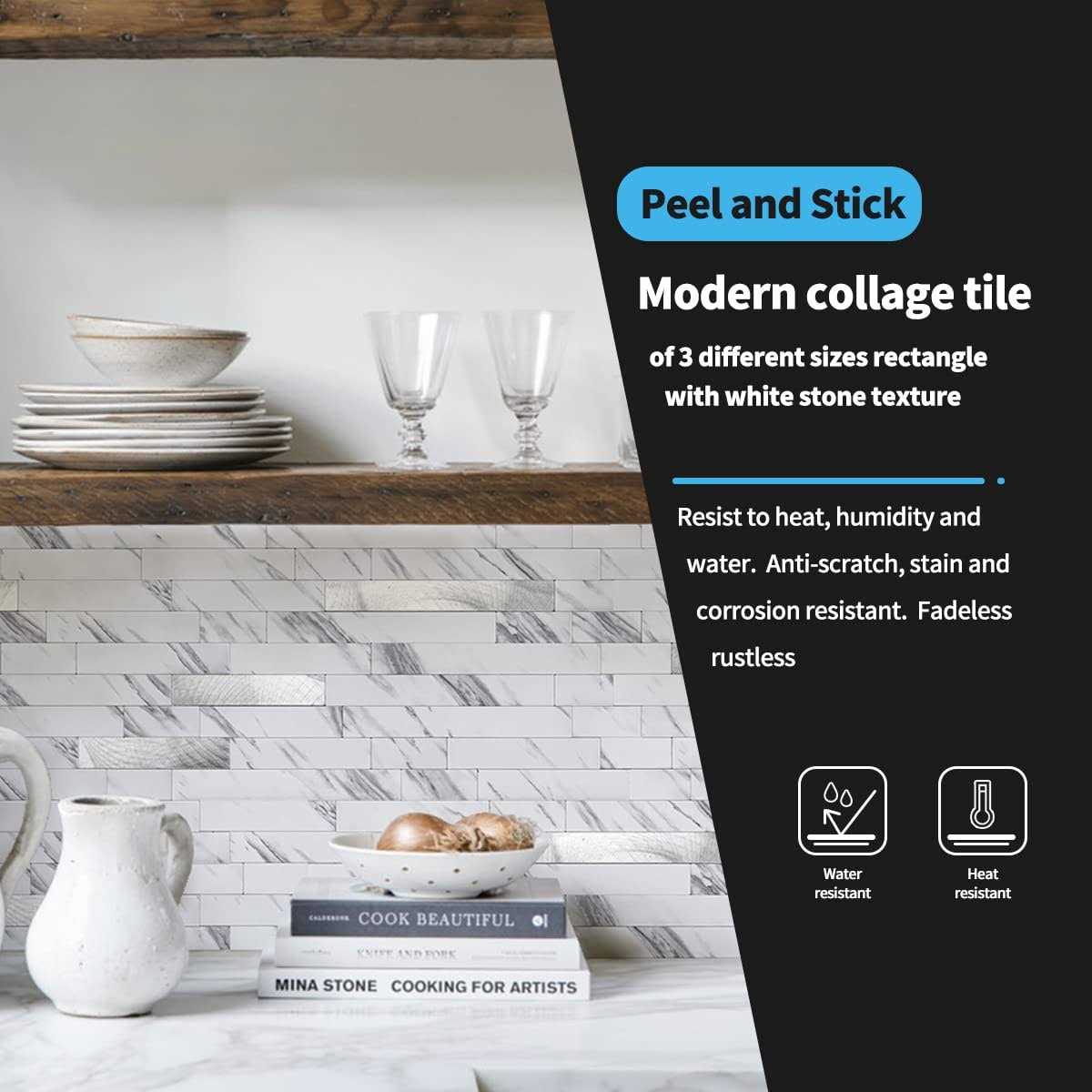 Art3d 10-Sheet Peel and Stick Backsplash Tile for Kitchen Bathroom - Image 4