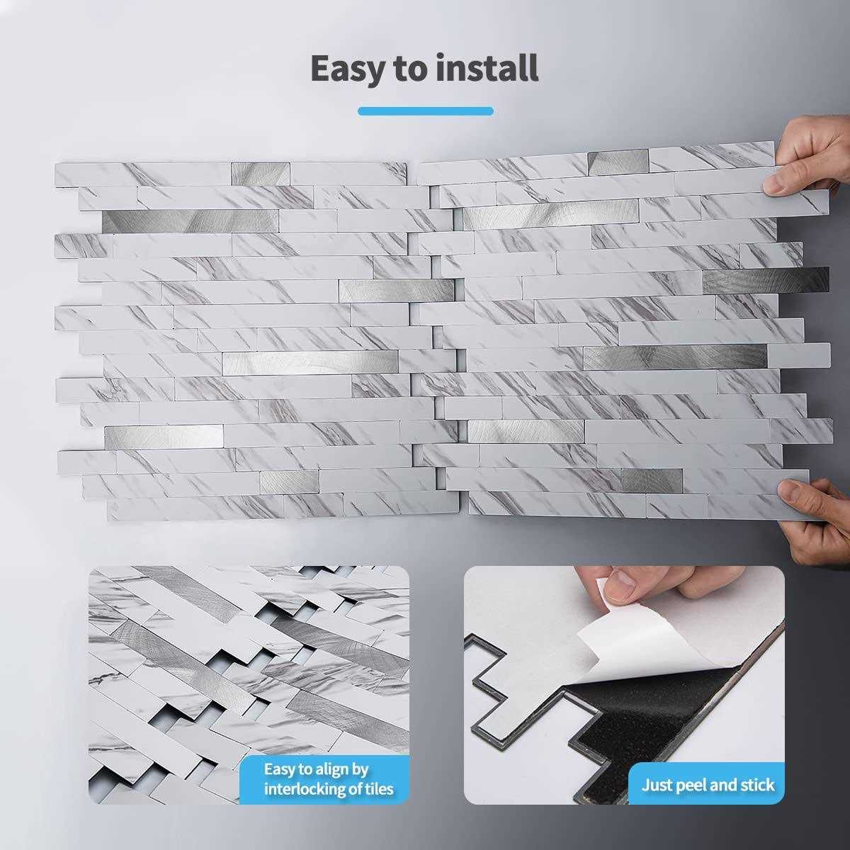 Art3d 10-Sheet Peel and Stick Backsplash Tile for Kitchen Bathroom - Image 5