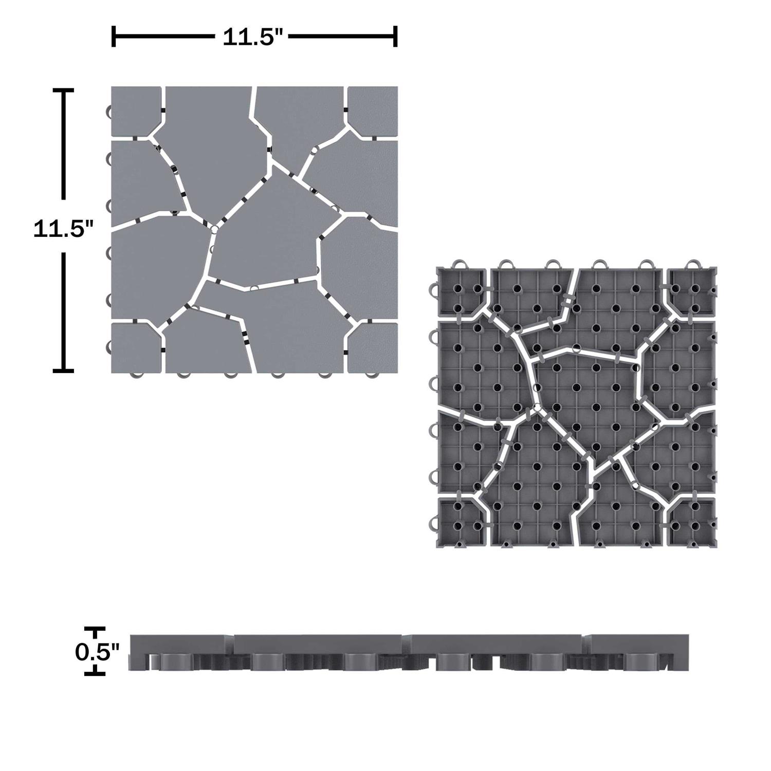 Pure Garden Interlocking Patio Deck Tiles - Image 3