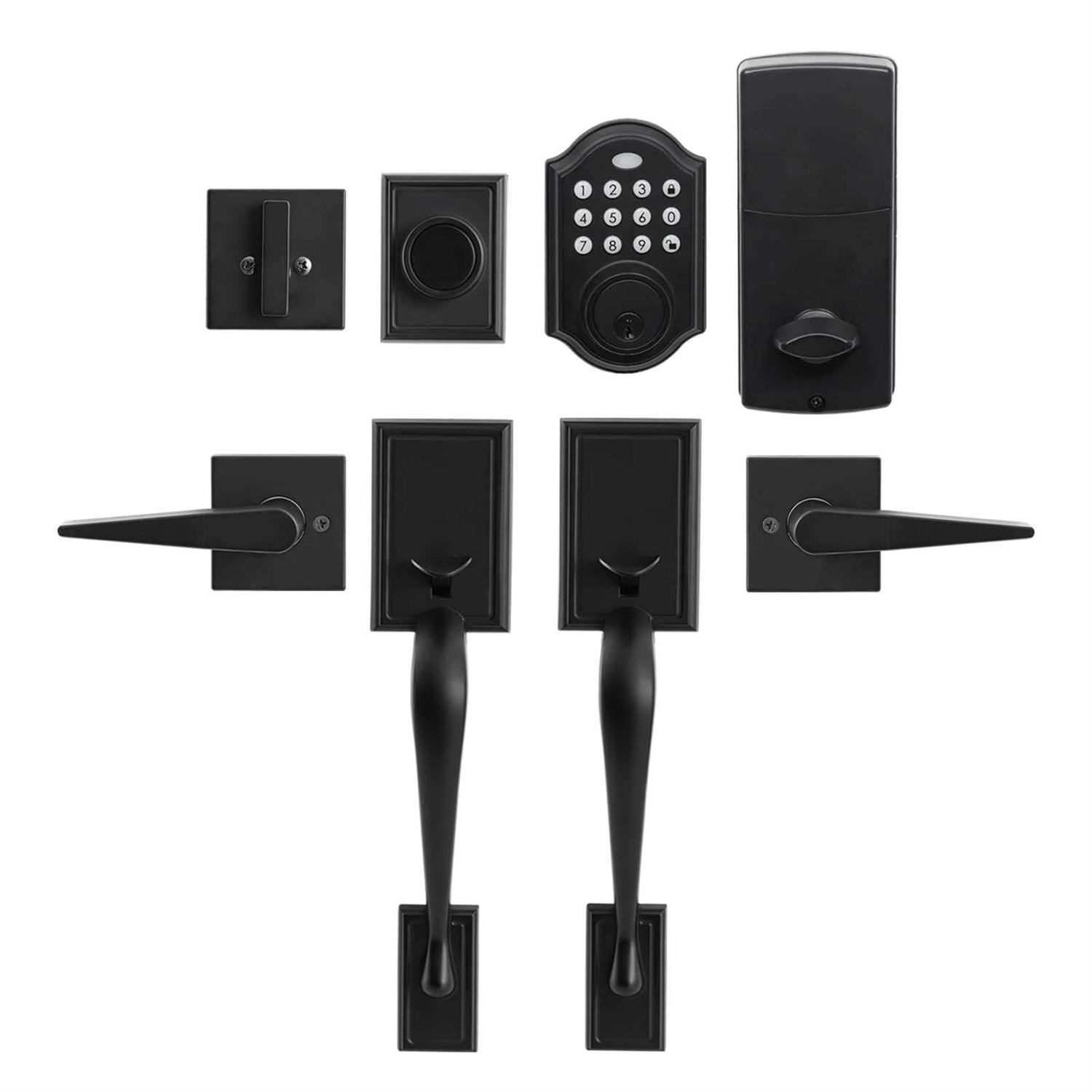 KIAYACI Double Door Lock Set Door Handle Sets Entry Door Locksets