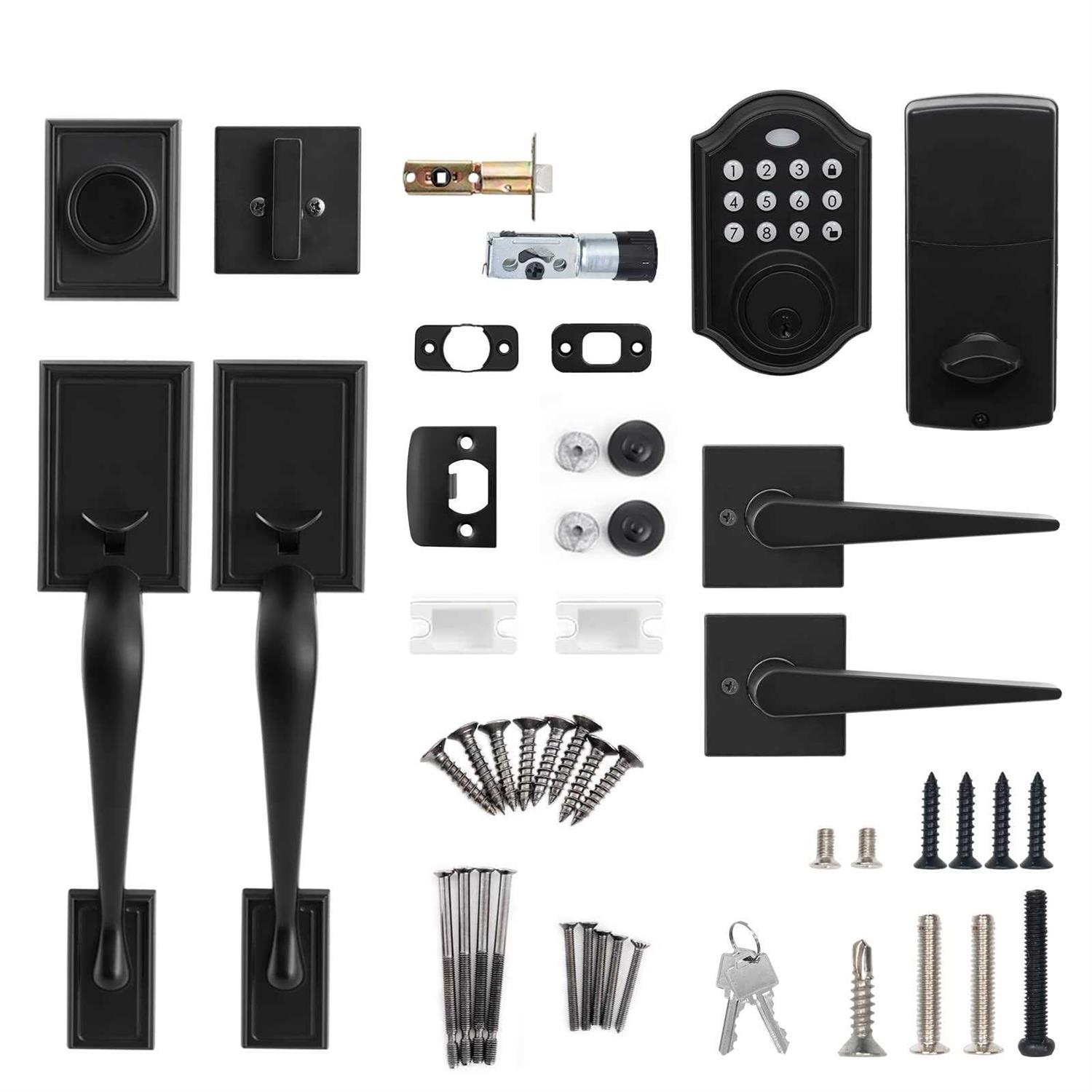 KIAYACI Double Door Lock Set Door Handle Sets Entry Door Locksets - Image 5