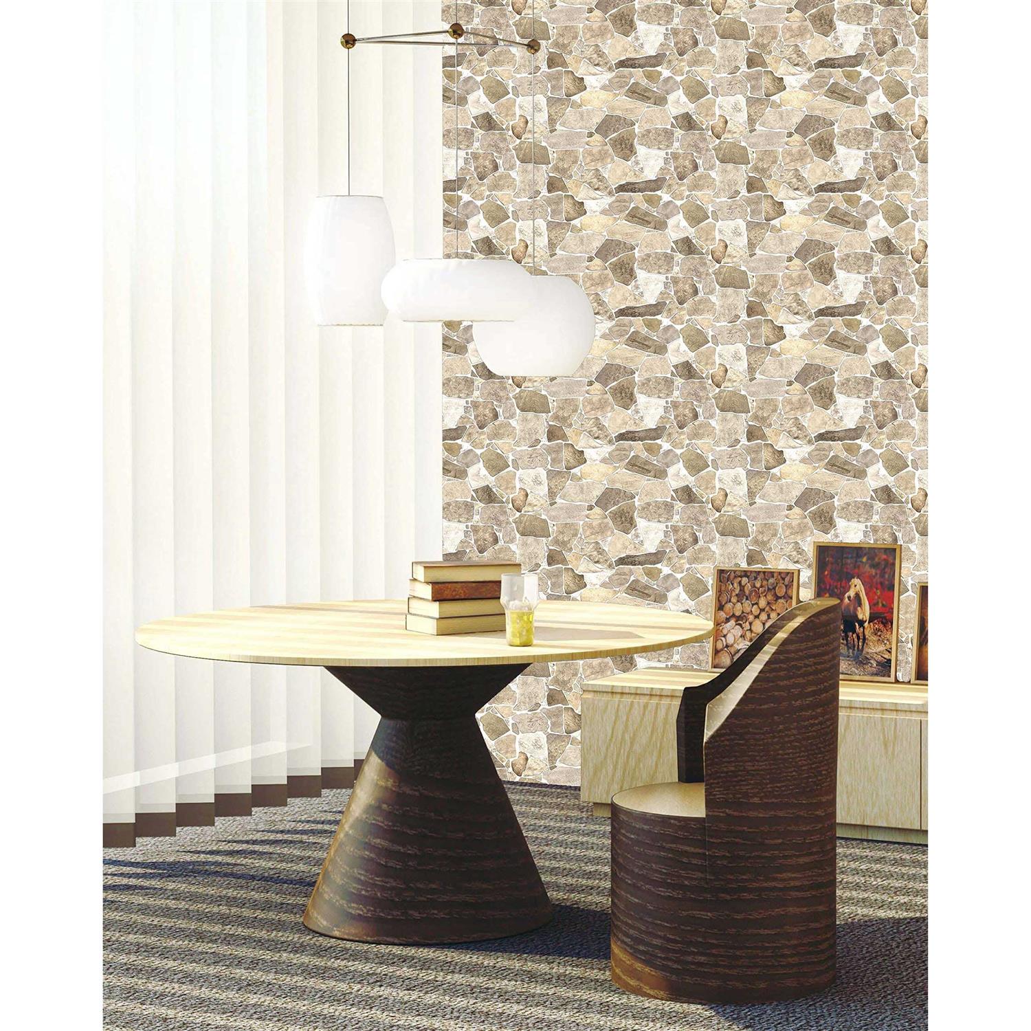 Adarrion 3D Wall Panels 39 x 25 Tile in Stone Wild Beige Union Rustic - Image 5