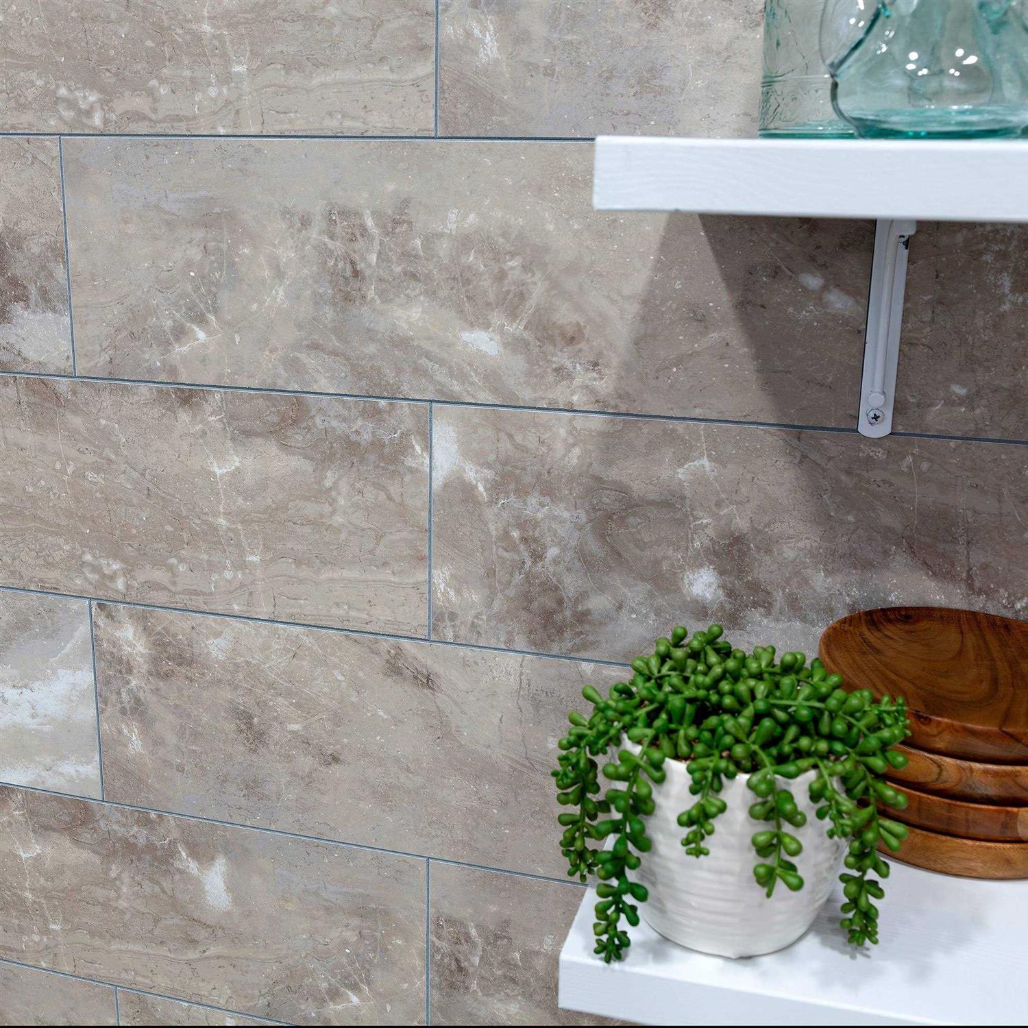 Palisade 22.8 in. x 7.31 in. Interlocking Vinyl Wall/Backsplash Panels - Image 2