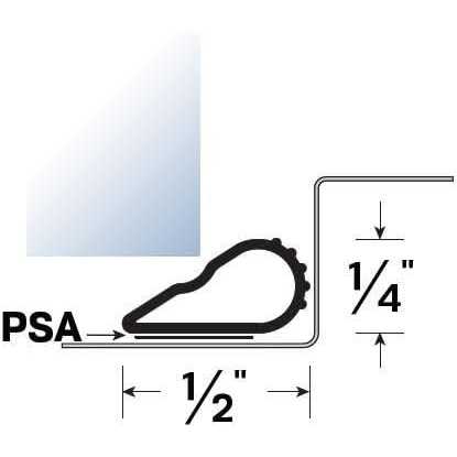 Adhesive Weatherstrip 5 Wide Silicone Teardrop 20 Roll Black at MechanicSurplus.com - Image 3