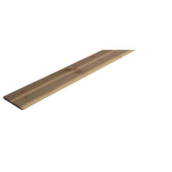 5/16 in. x 3-11/16 in. x 8 ft. Reversible Knotty Pine Edge V-Groove/Beaded Planking - Image 4