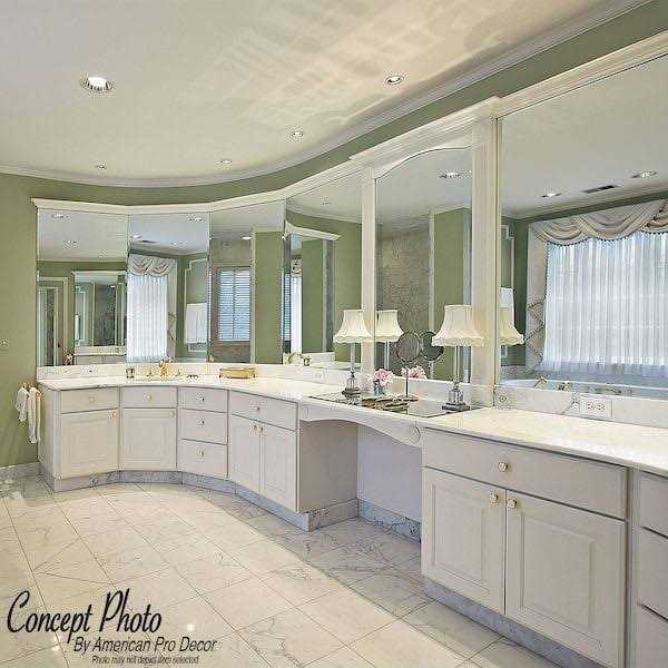 American Pro Decor 6 in. Long Plain Recycled Polystyrene Crown Moulding Sample - Image 4