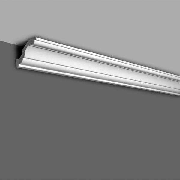 American Pro Decor 6 in. Long Plain Recycled Polystyrene Crown Moulding Sample - Image 5