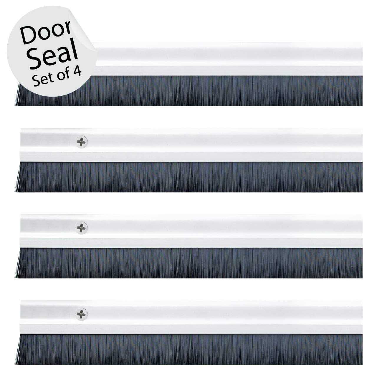 Deco Window Door Seal Draft Stopper Weather Stripping Sound Blocker with Aluminium Plate & Nylon Brush Door Sweep - Image 4