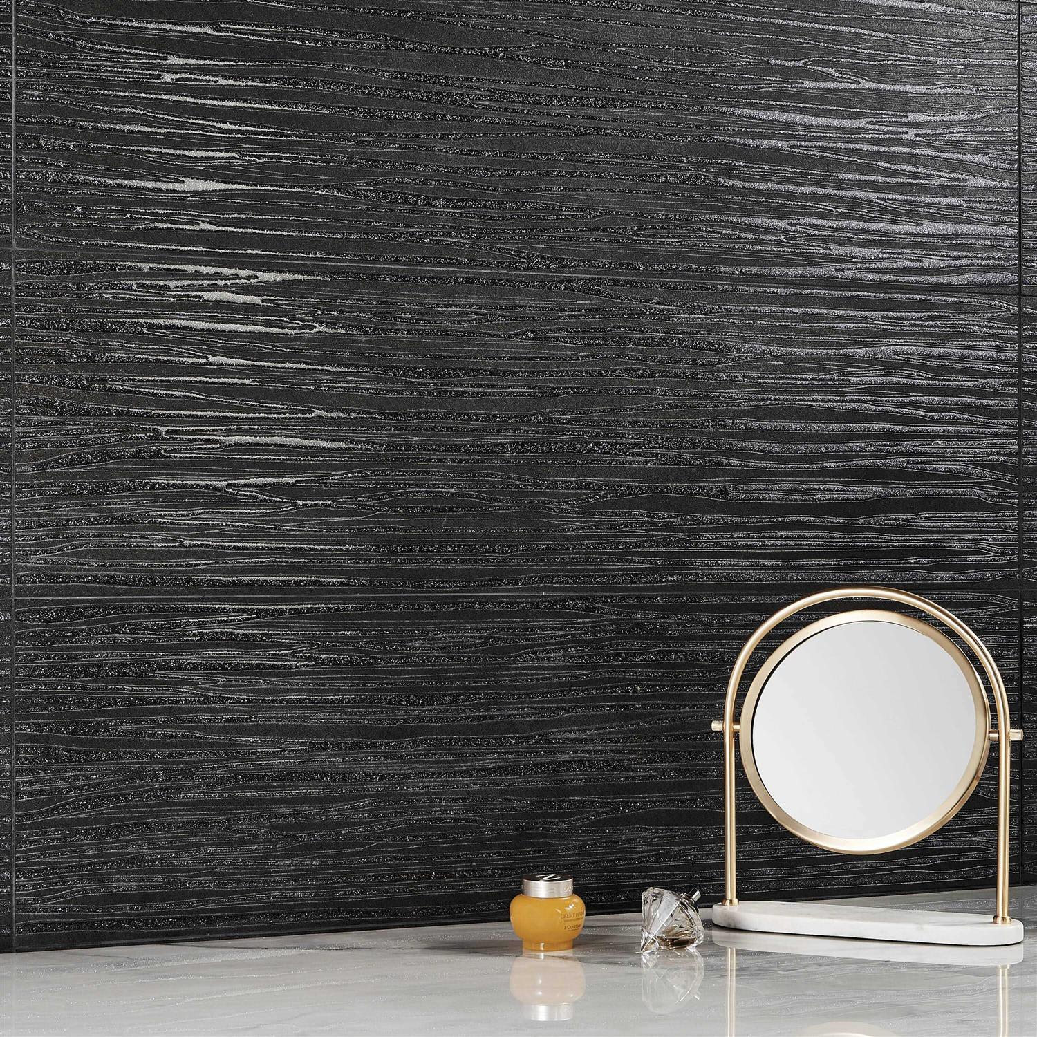 Bond Tile Remnant River Black 4 in. x 8 in. Textured Porcelain Wall Tile EXT3RD104999 - Image 5