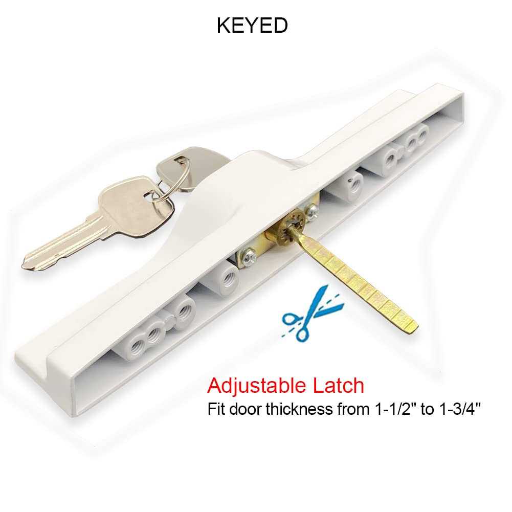 ALLYWASAI Patio Sliding Door Handle Set with Mortise Lock and Face Plate - Image 4