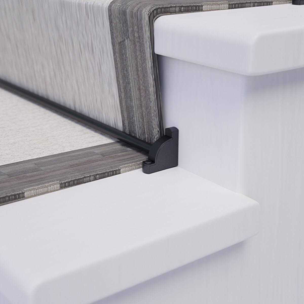 Carpet Runner Rod Set 39-5/8 L Black Oil Rubbed Bronze Brass Rod Tubes with Holder Bracket Renovators Supply - Image 3