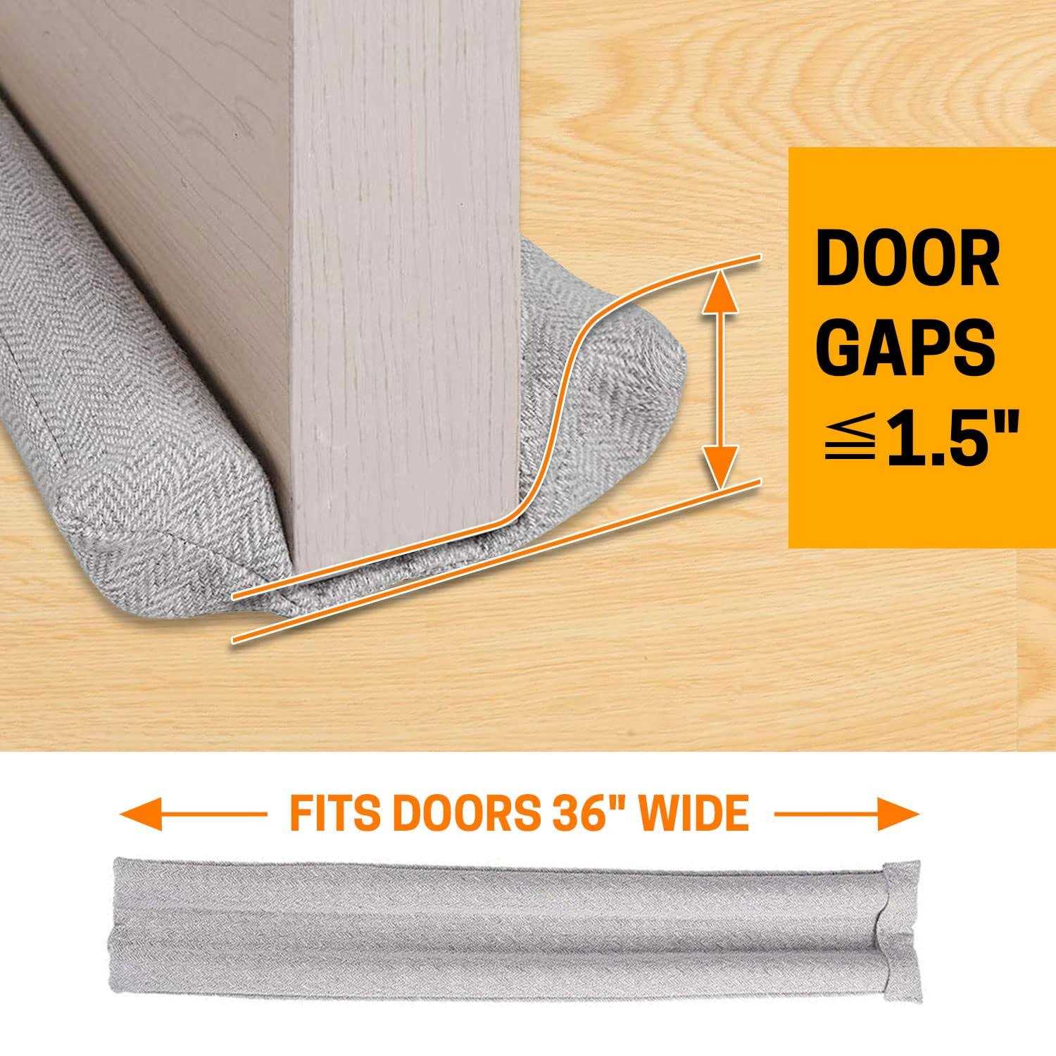 VISEMAN 36 Inch Under Door Draft Stopper-Twin Door Draft Noise Blocker - Image 4