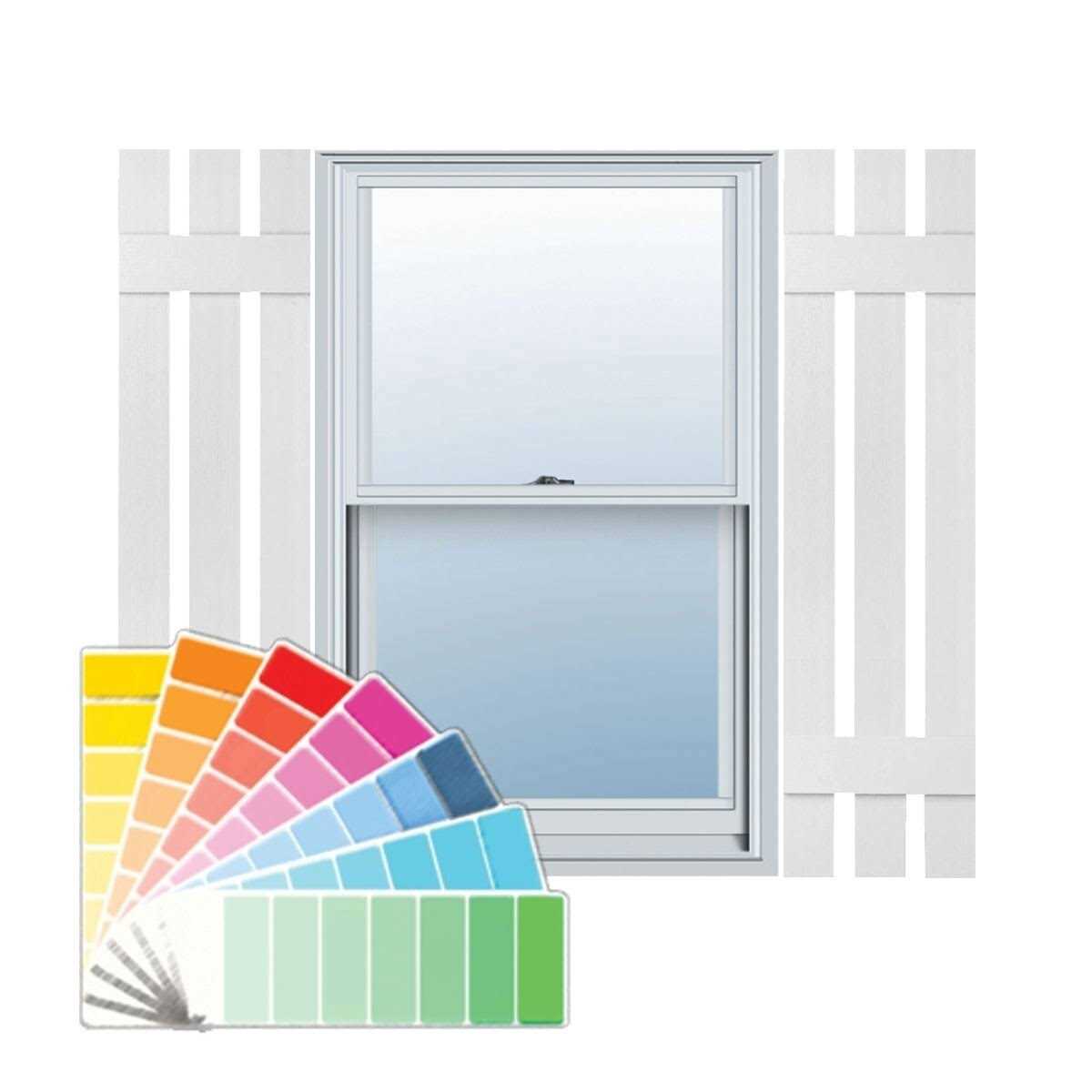 Mid America Standard Size Three Board Spaced Vinyl Shutters - Image 3